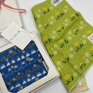 Set of Two Cotton Handkerchief from Japan